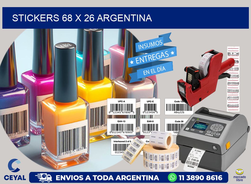 STICKERS 68 x 26 ARGENTINA