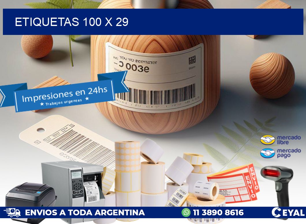 etiquetas 100 x 29