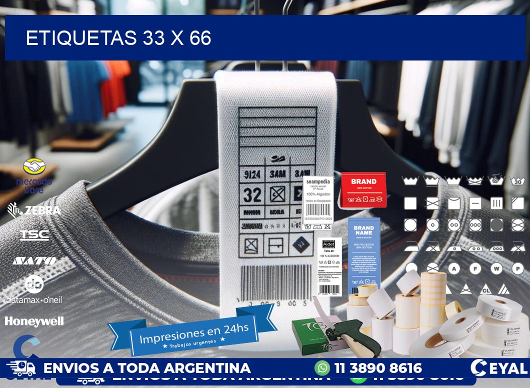 etiquetas 33 x 66