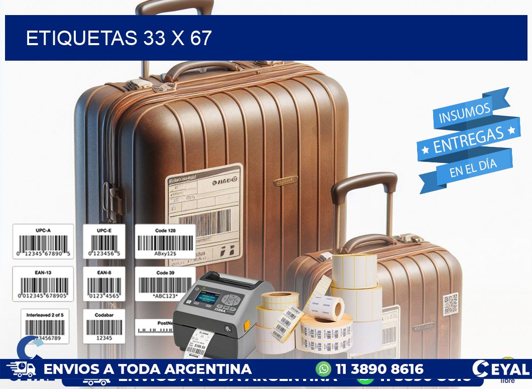 etiquetas 33 x 67