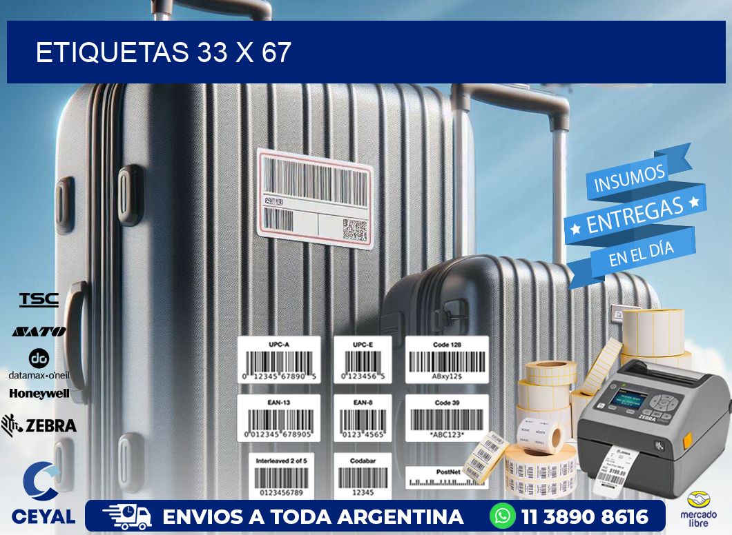 etiquetas 33 x 67
