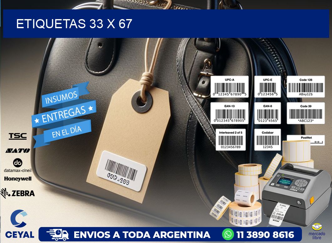 etiquetas 33 x 67