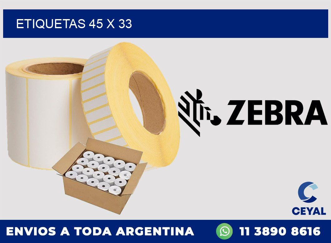 etiquetas 45 x 33