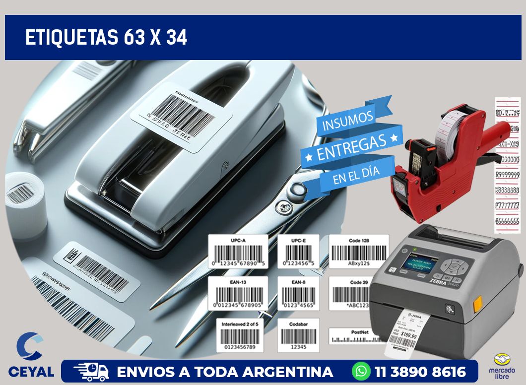 etiquetas 63 x 34
