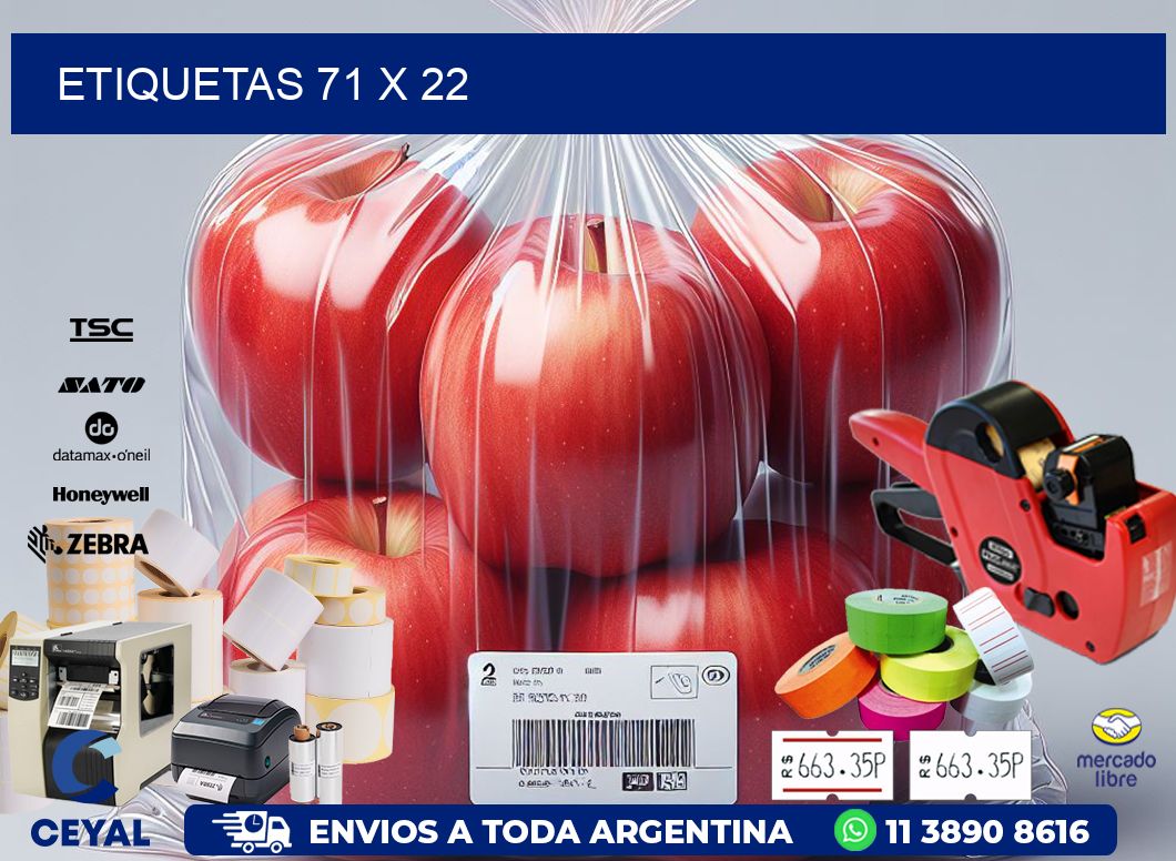 etiquetas 71 x 22
