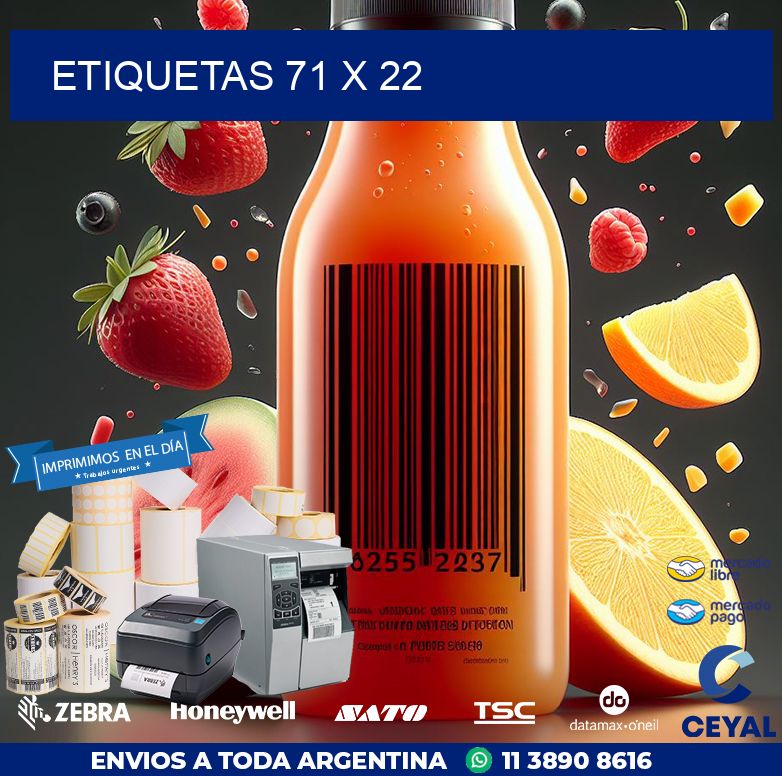 etiquetas 71 x 22