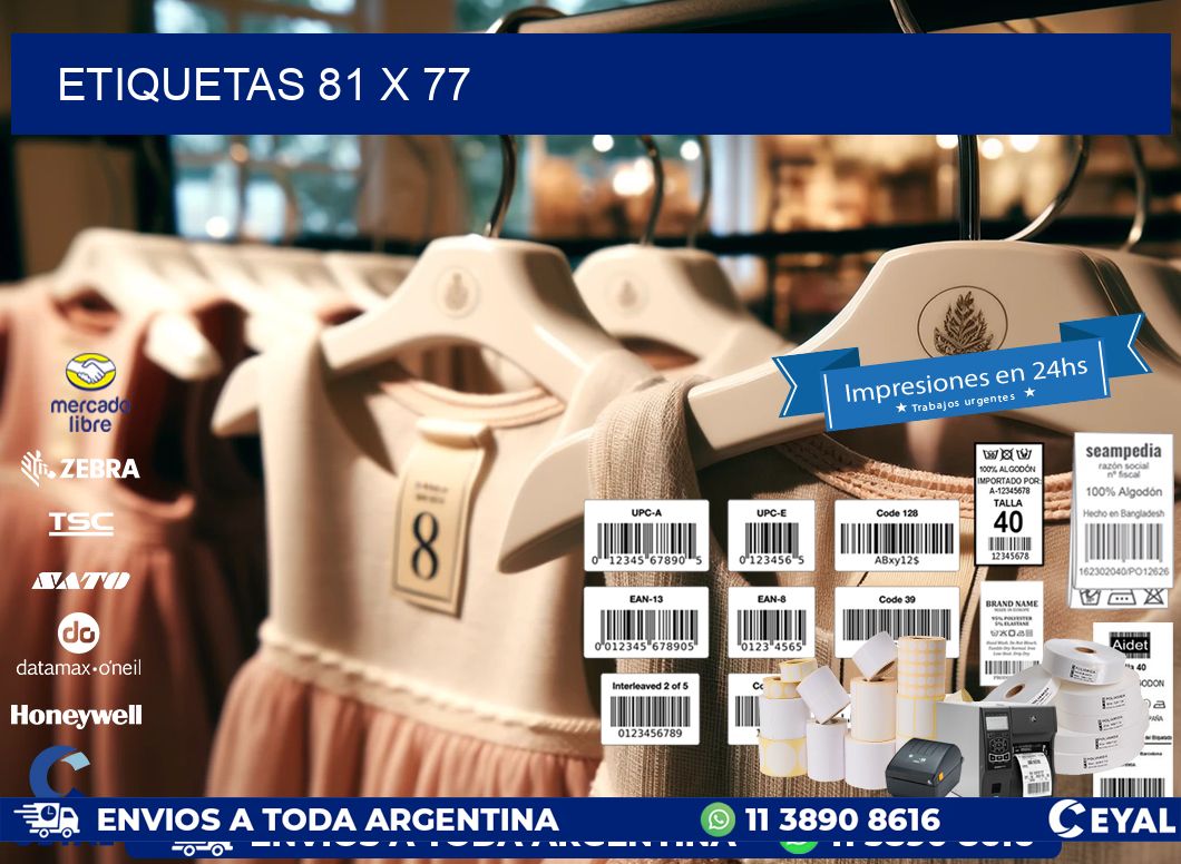 etiquetas 81 x 77