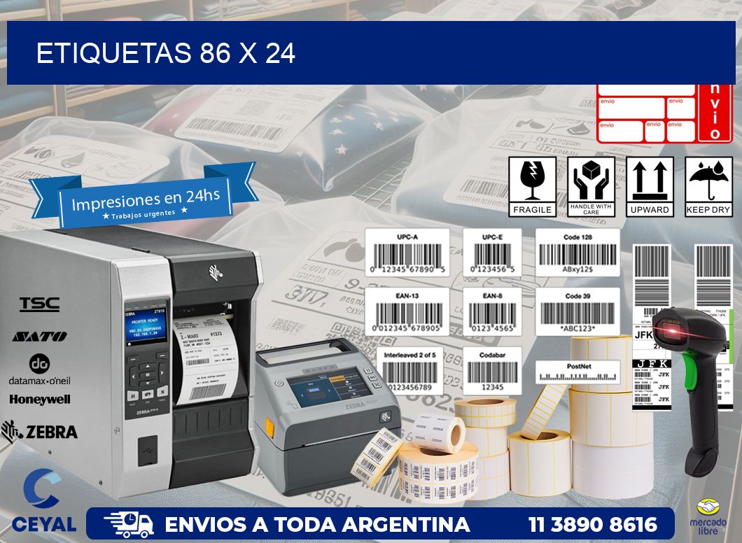etiquetas 86 x 24