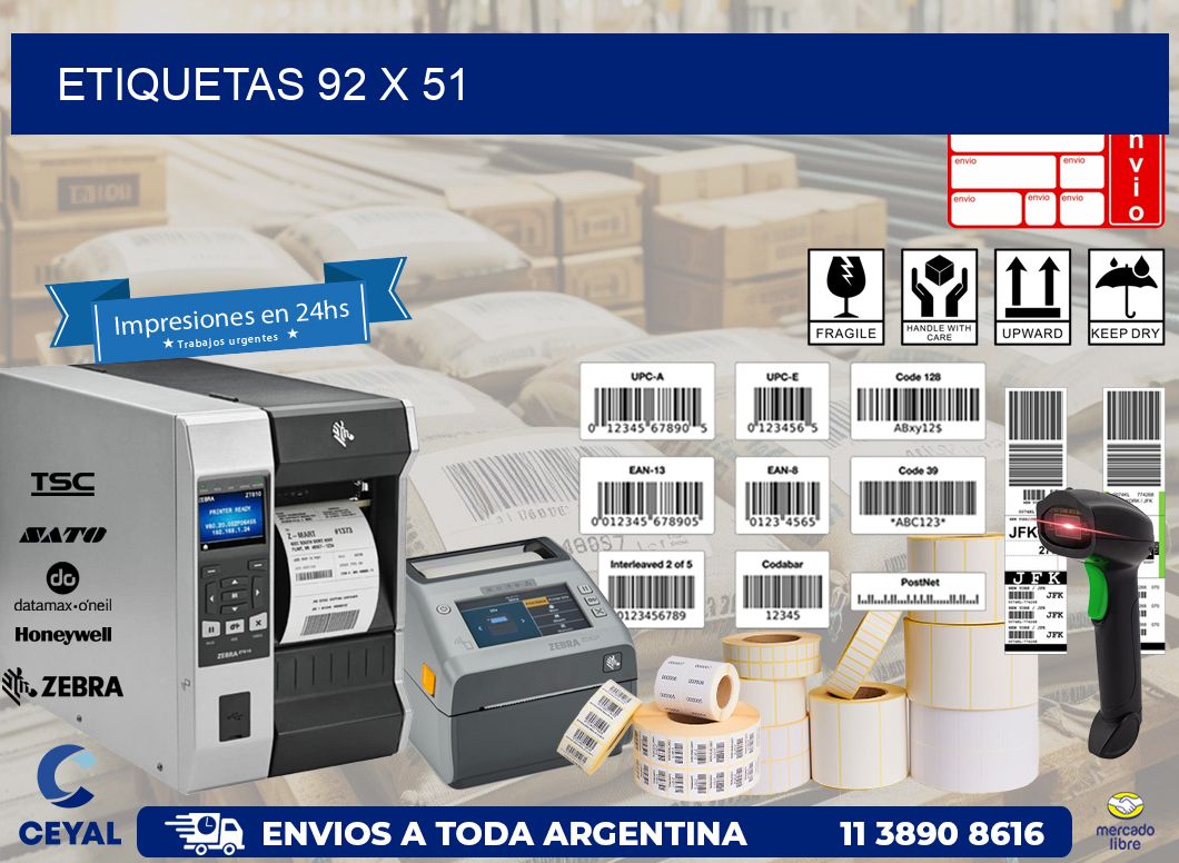 etiquetas 92 x 51