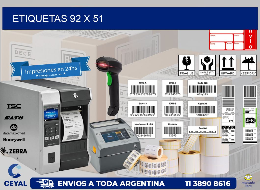 etiquetas 92 x 51