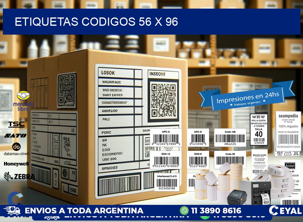 etiquetas codigos 56 x 96