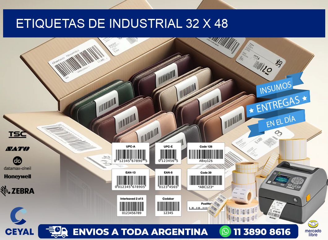 etiquetas de industrial 32 x 48