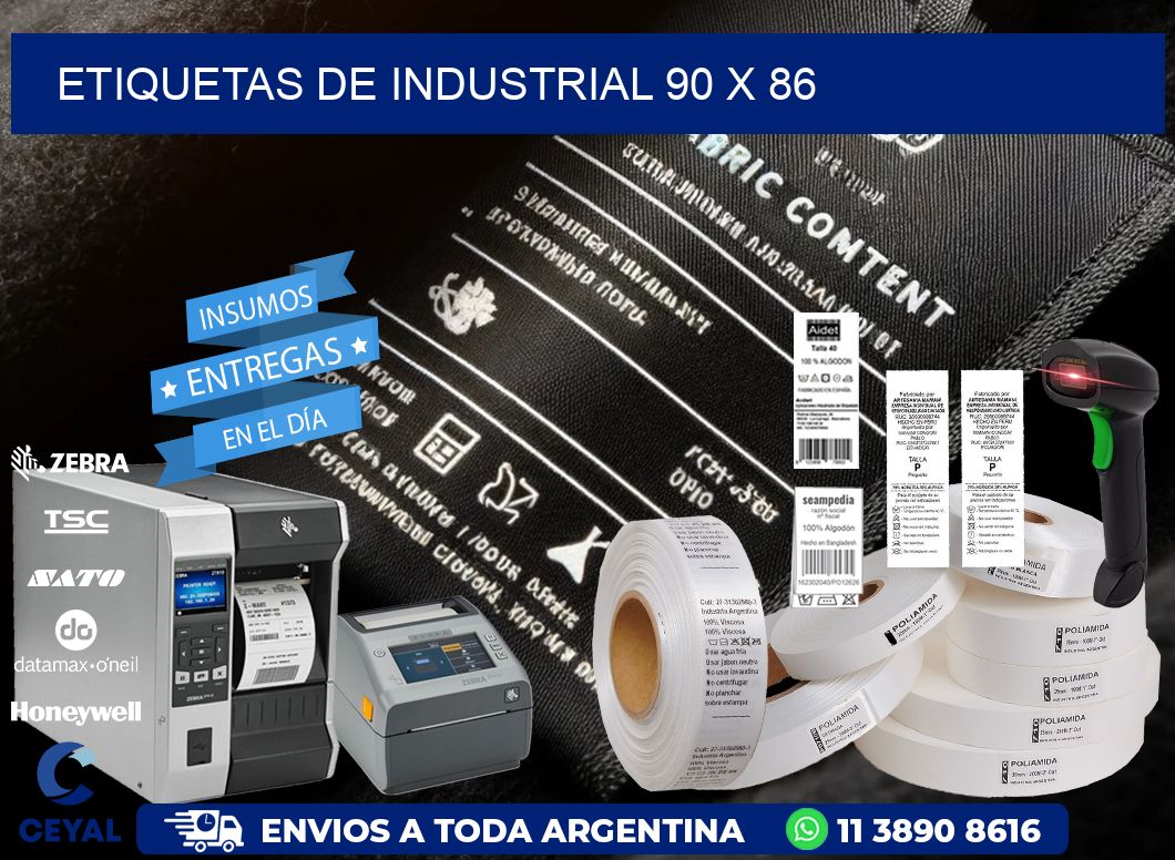 etiquetas de industrial 90 x 86