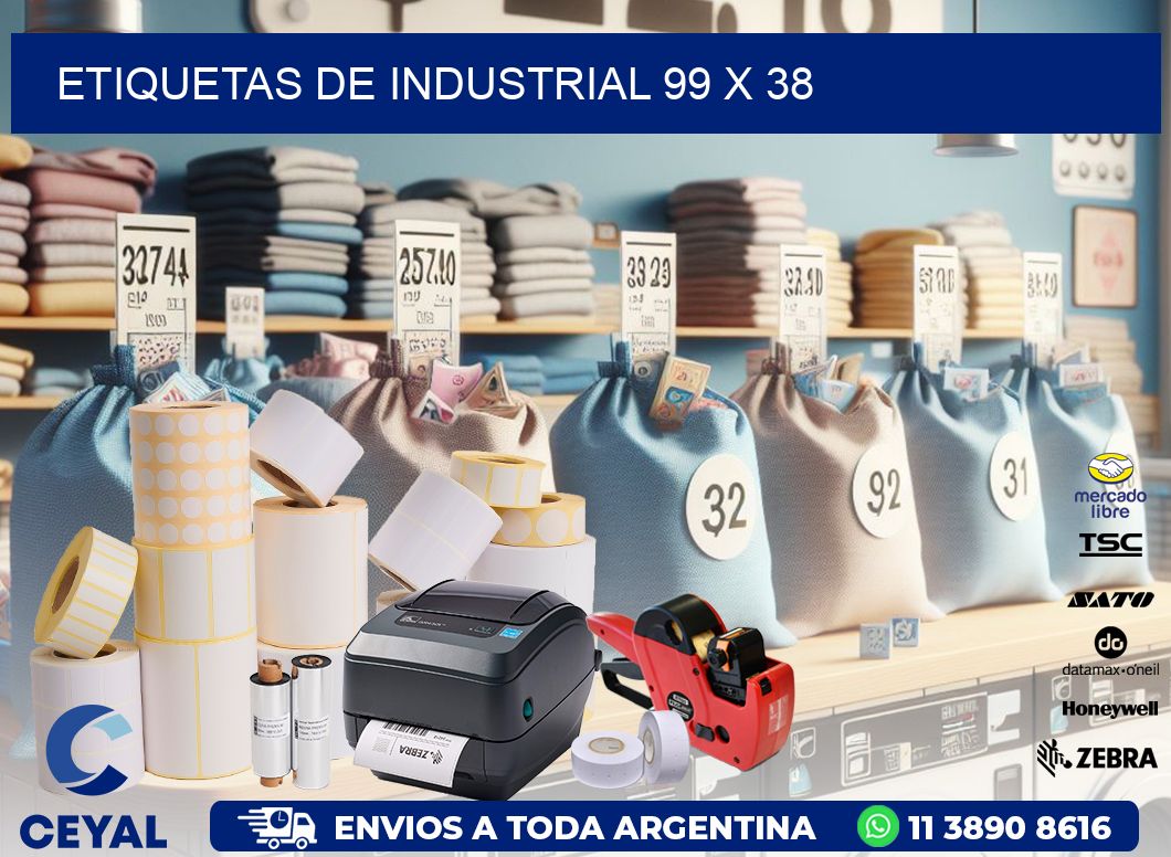 etiquetas de industrial 99 x 38