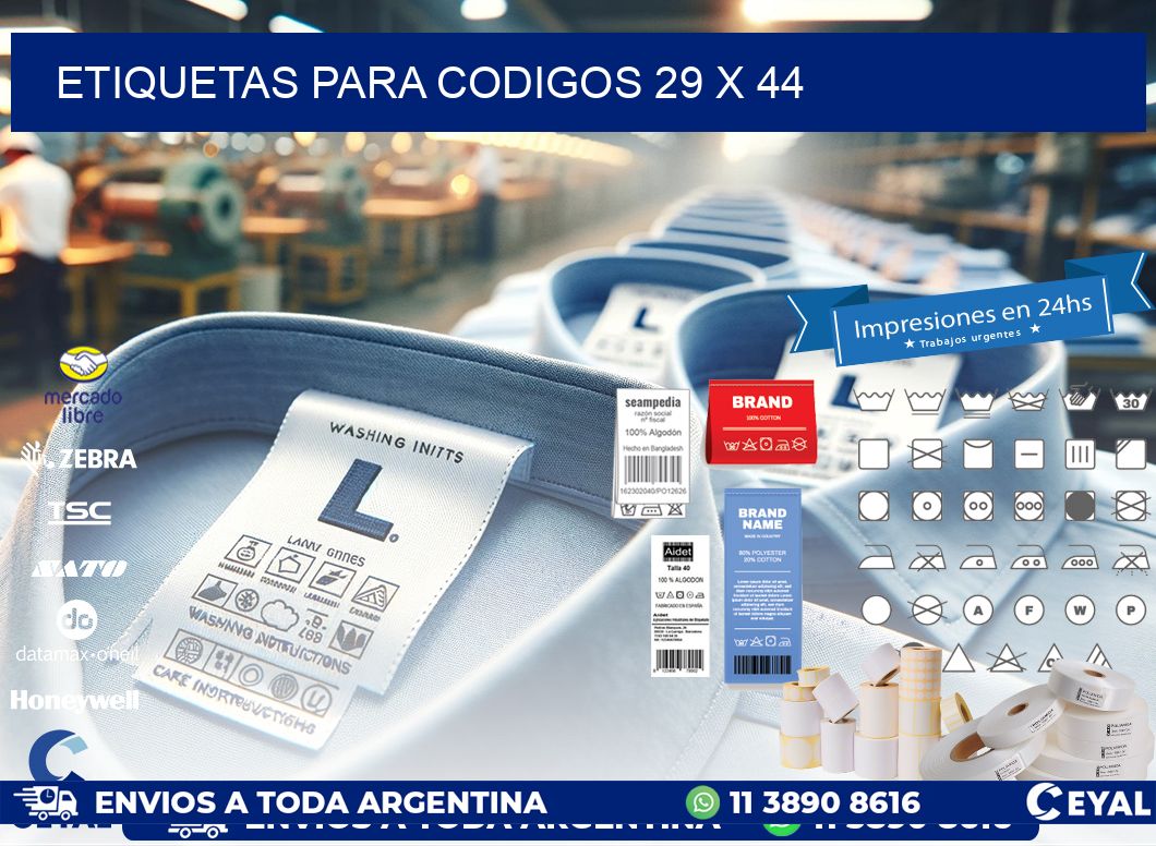 etiquetas para codigos 29 x 44