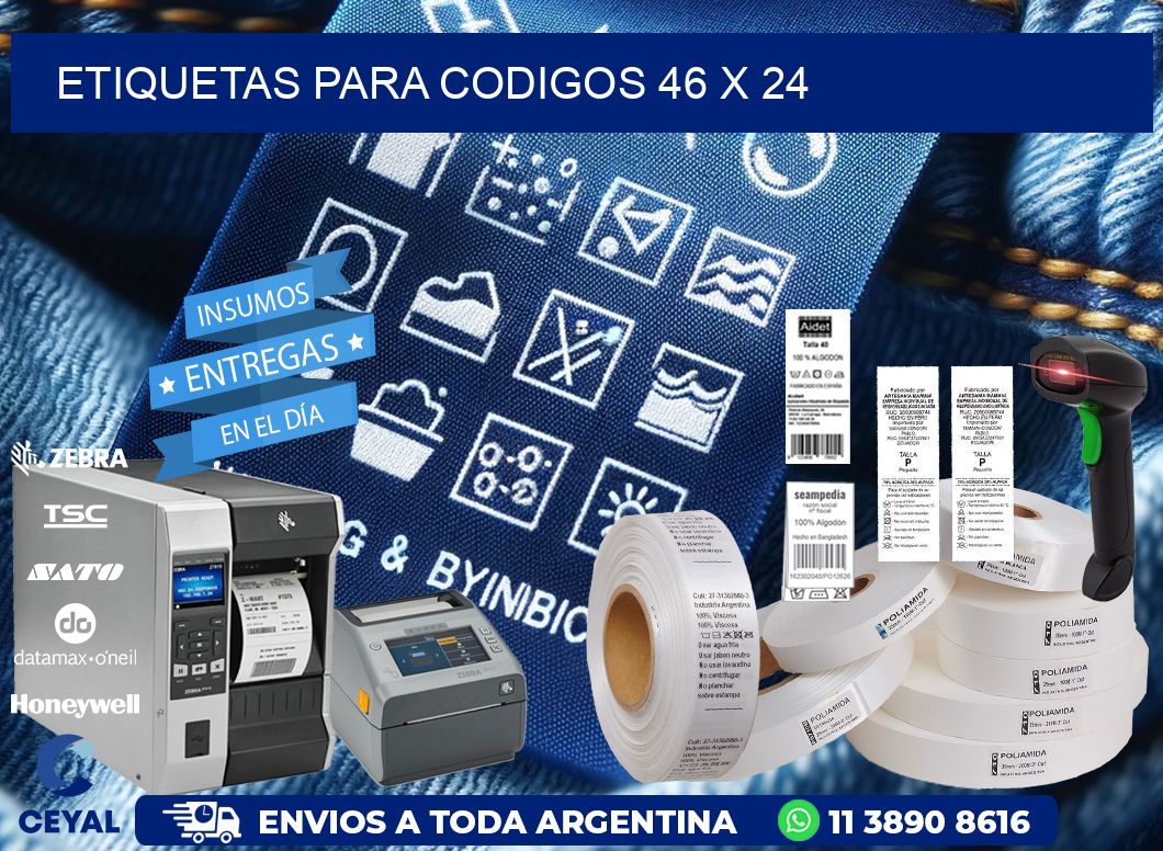 etiquetas para codigos 46 x 24