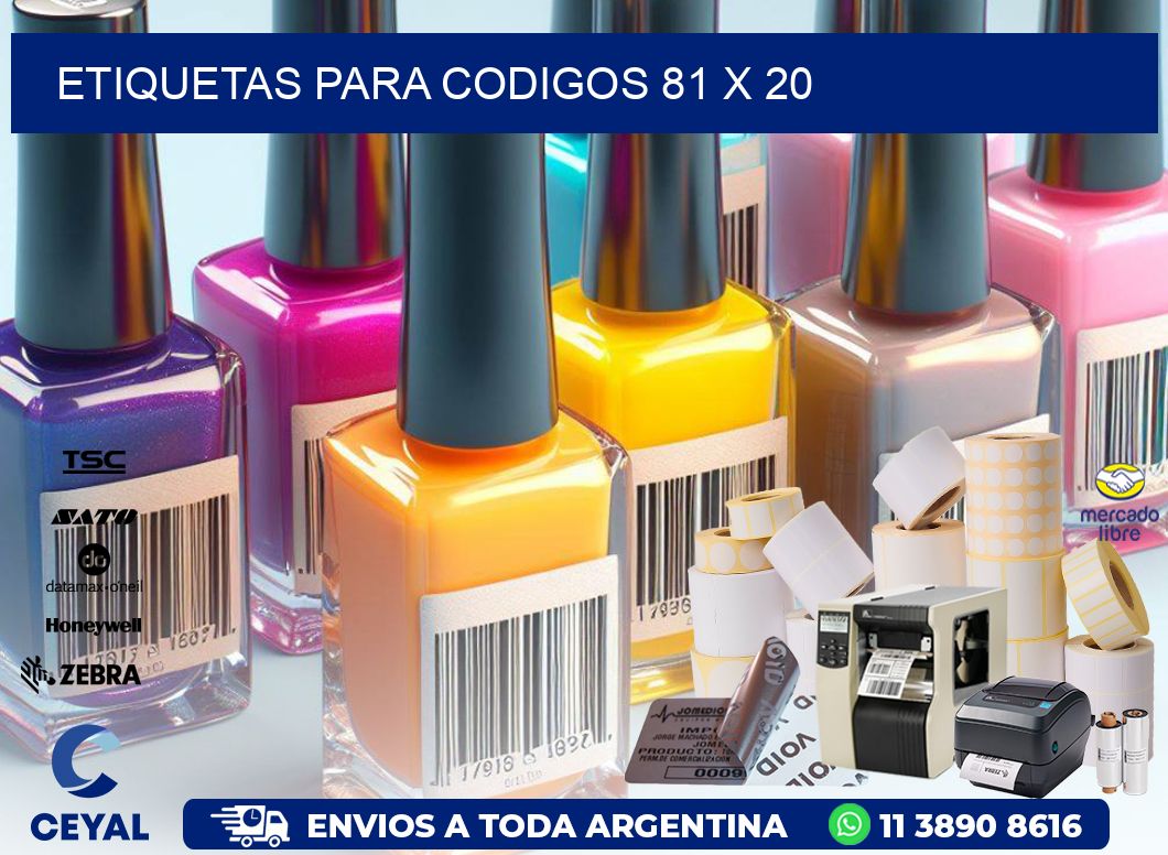 etiquetas para codigos 81 x 20