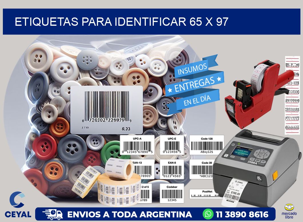 etiquetas para identificar 65 x 97