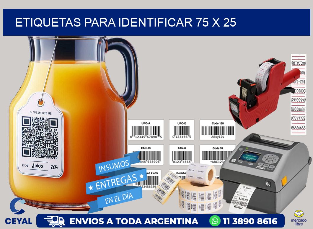 etiquetas para identificar 75 x 25
