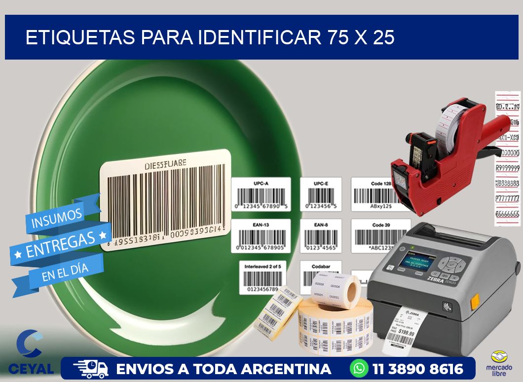 etiquetas para identificar 75 x 25