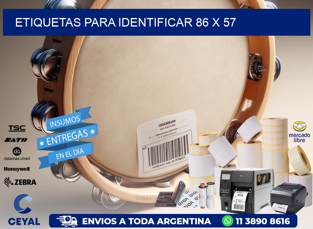 etiquetas para identificar 86 x 57