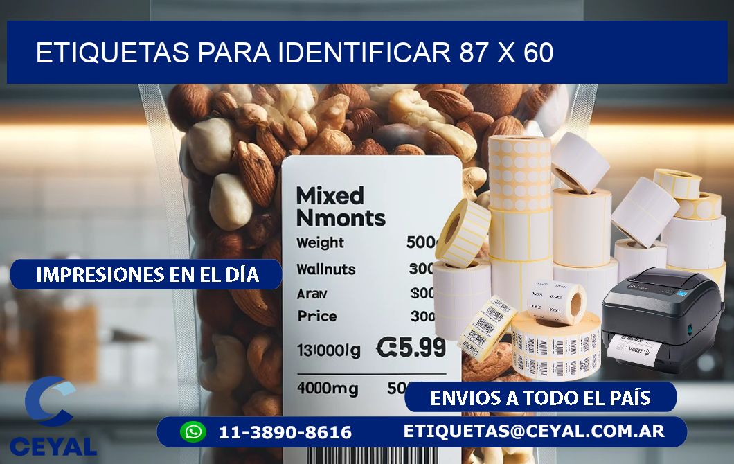 etiquetas para identificar 87 x 60
