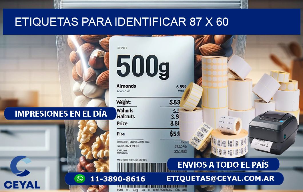 etiquetas para identificar 87 x 60