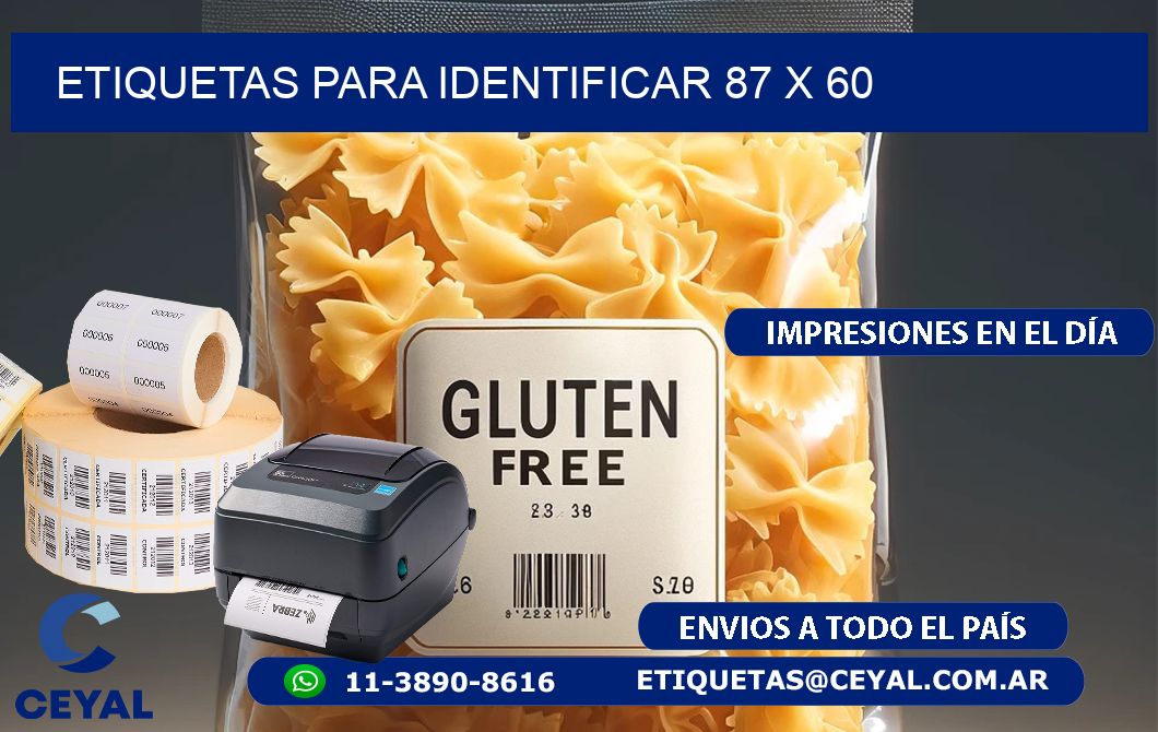 etiquetas para identificar 87 x 60