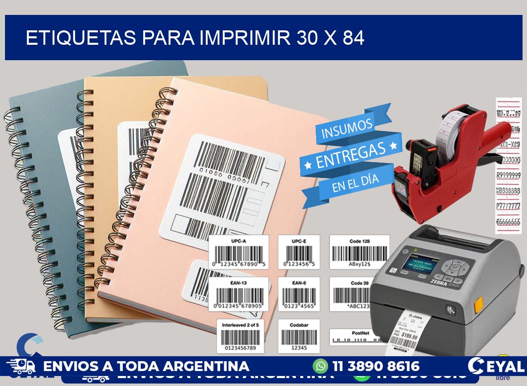 etiquetas para imprimir 30 x 84