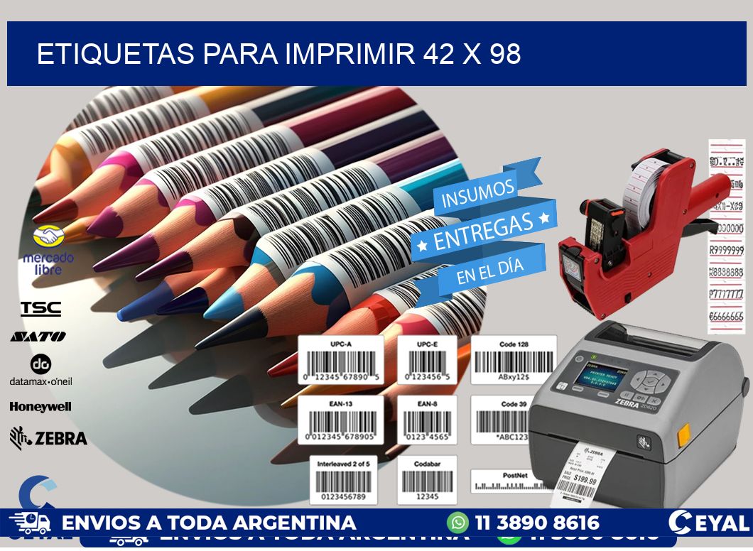 etiquetas para imprimir 42 x 98