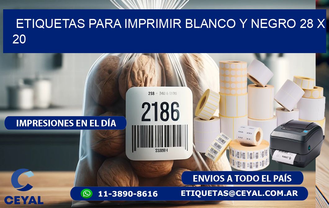 etiquetas para imprimir blanco y negro 28 x 20