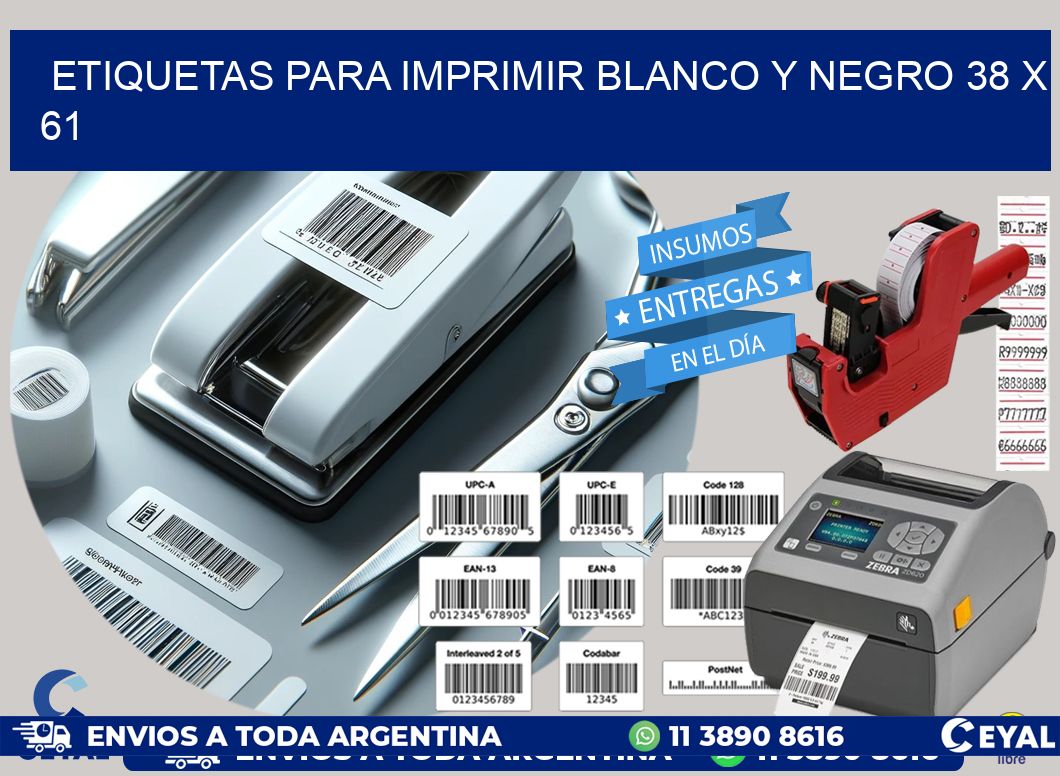 etiquetas para imprimir blanco y negro 38 x 61