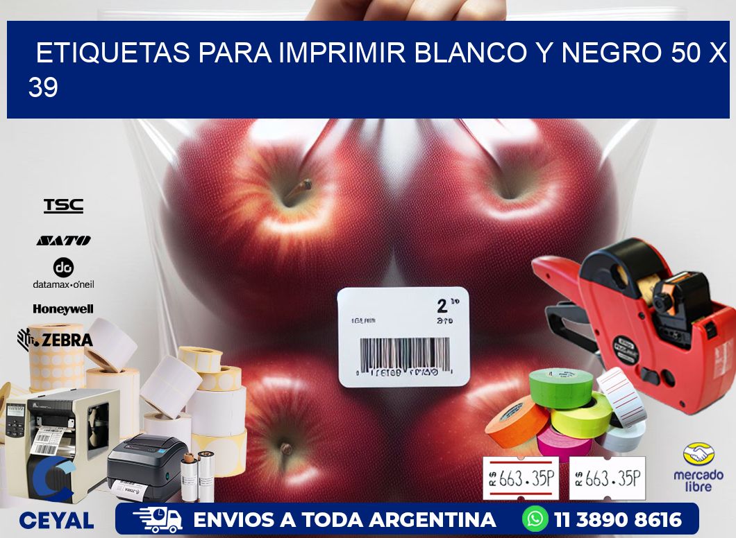 etiquetas para imprimir blanco y negro 50 x 39
