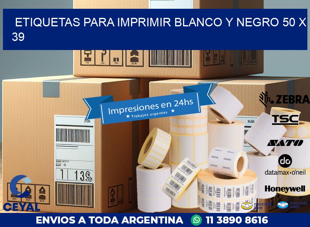 etiquetas para imprimir blanco y negro 50 x 39