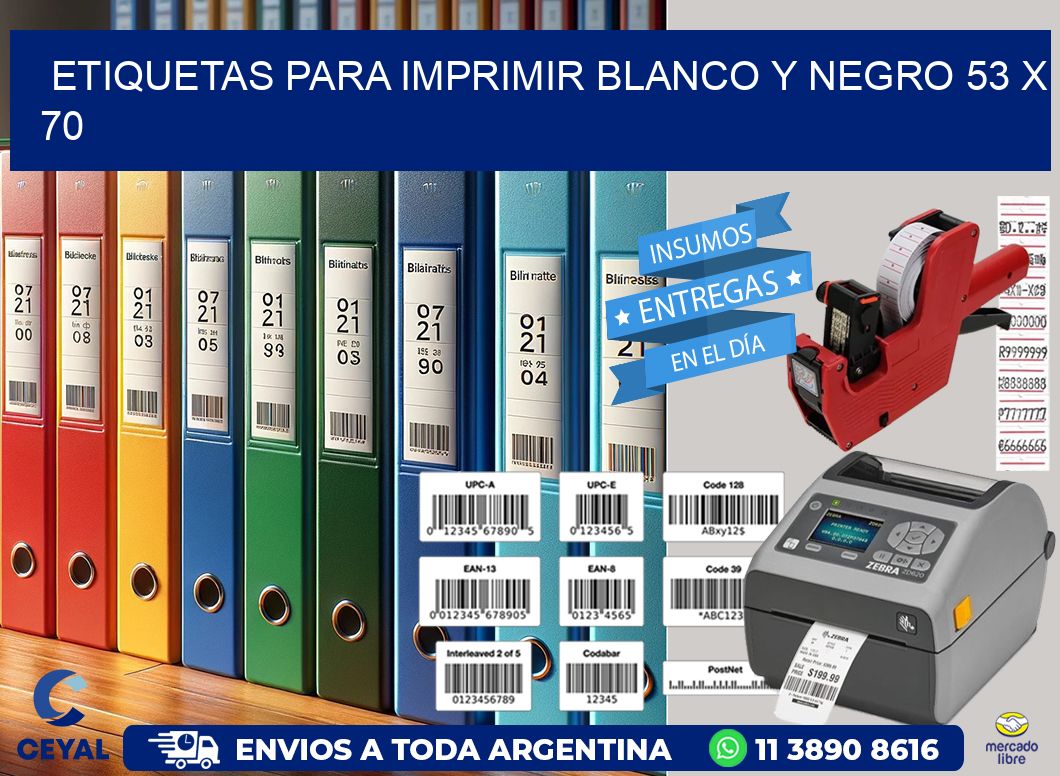 etiquetas para imprimir blanco y negro 53 x 70