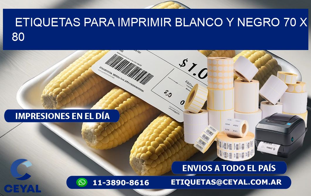etiquetas para imprimir blanco y negro 70 x 80