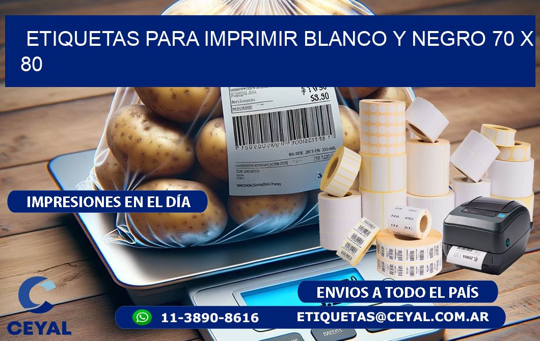 etiquetas para imprimir blanco y negro 70 x 80