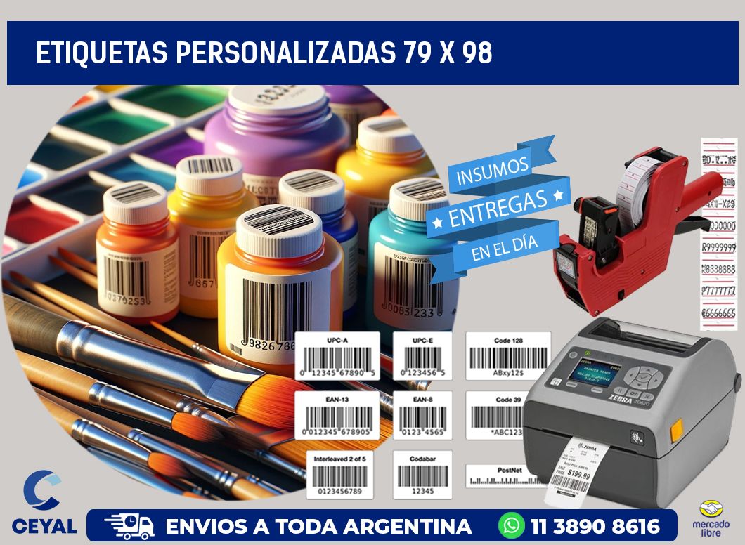 etiquetas personalizadas 79 x 98
