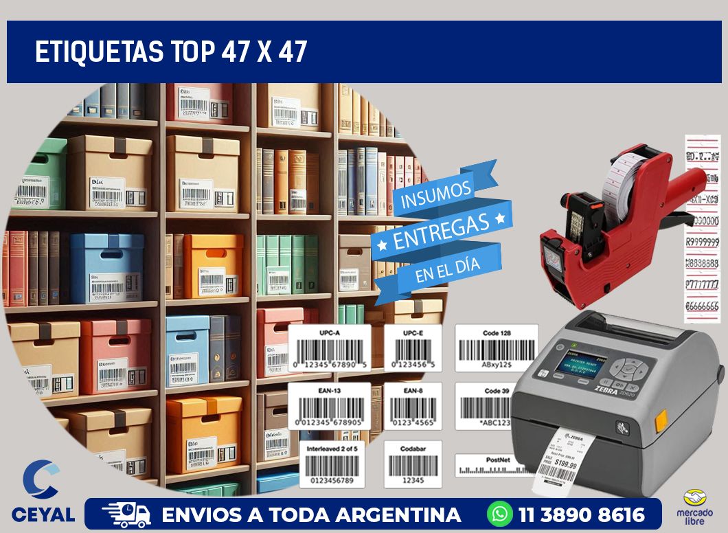 etiquetas top 47 x 47