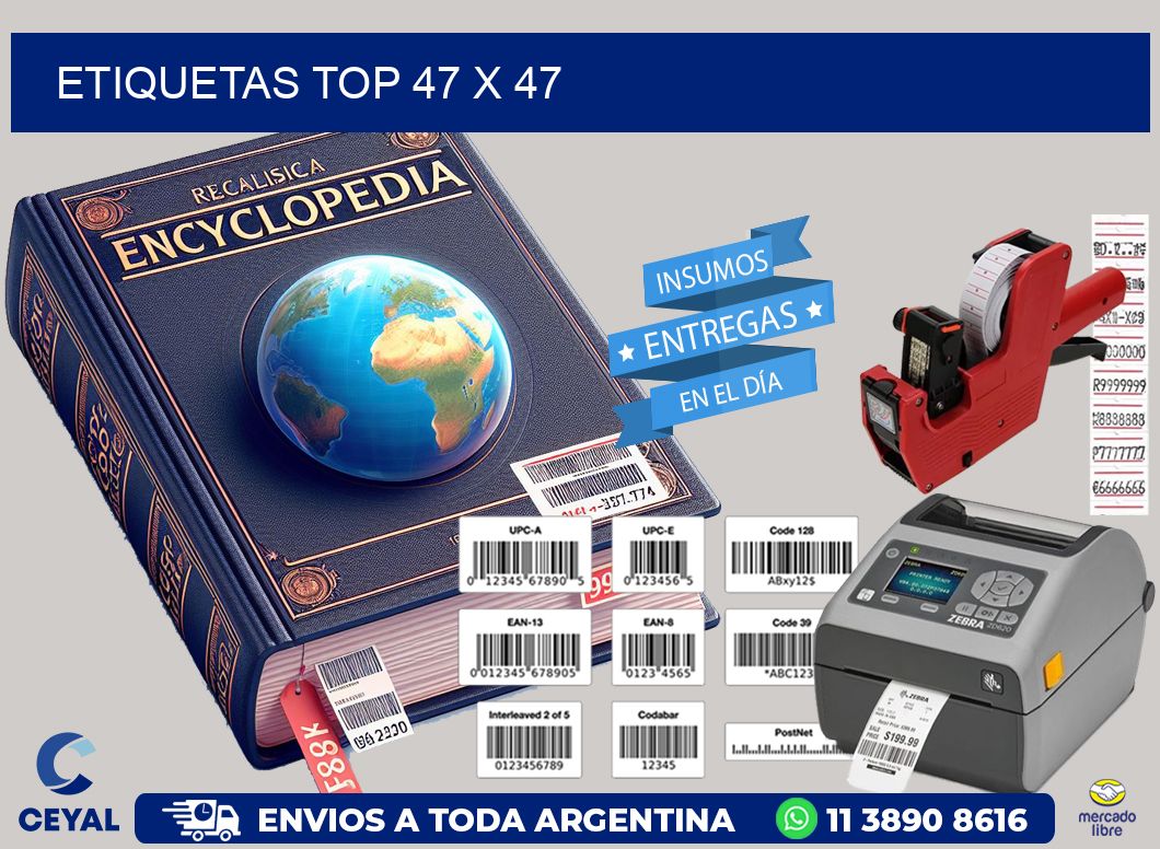 etiquetas top 47 x 47