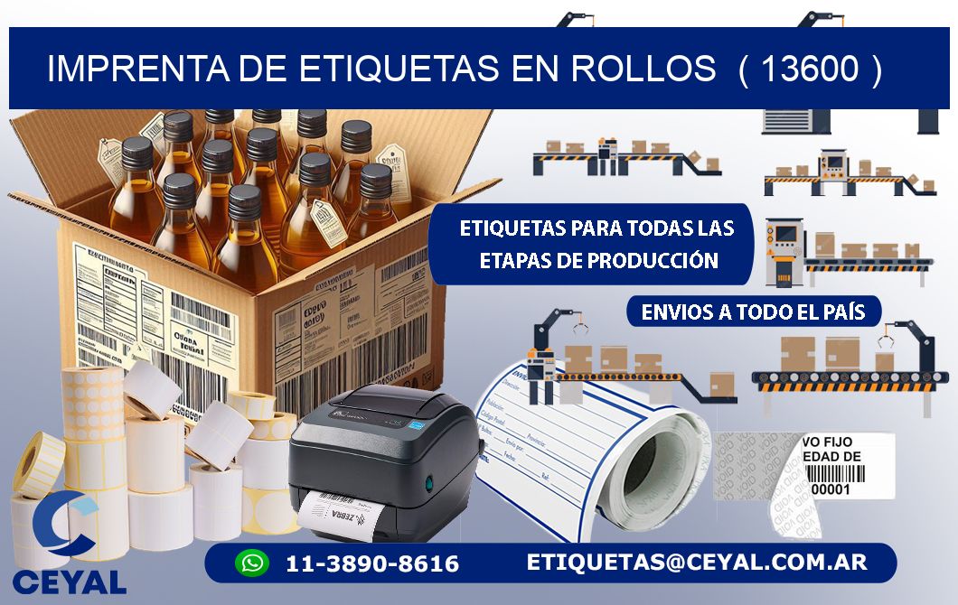 imprenta de etiquetas en rollos ( 13600 )