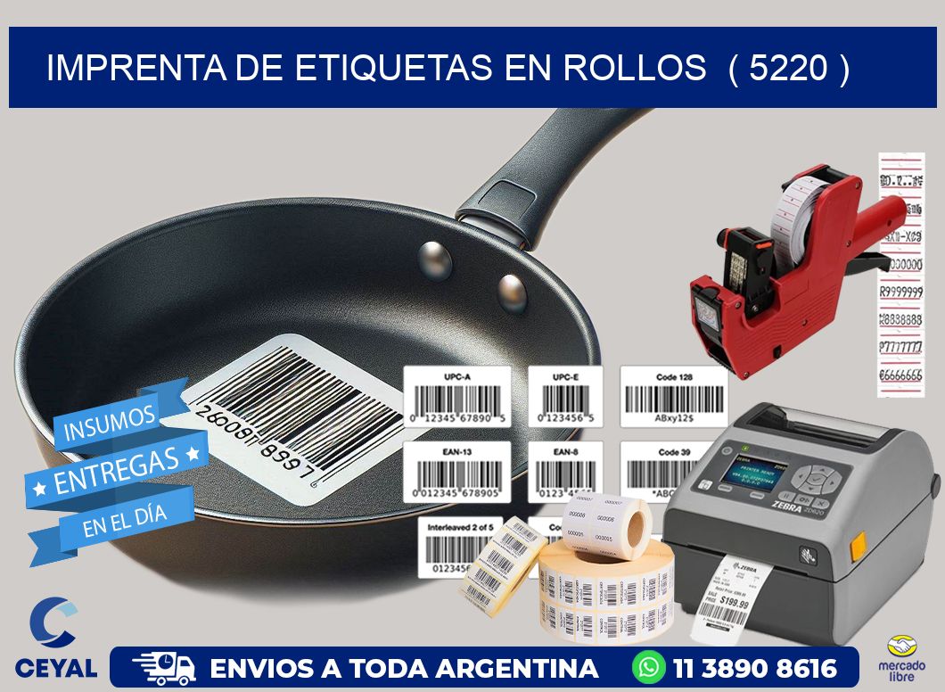 imprenta de etiquetas en rollos ( 5220 )
