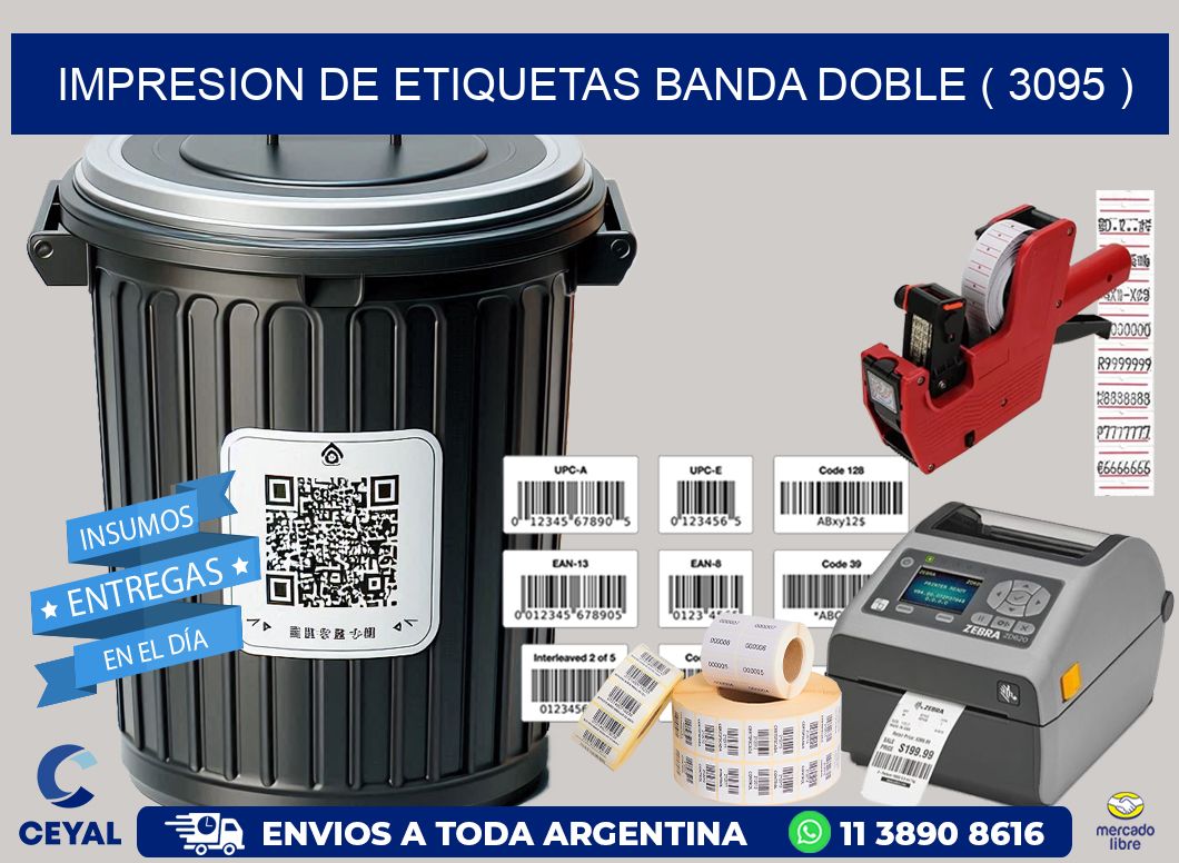impresion de etiquetas banda doble ( 3095 )