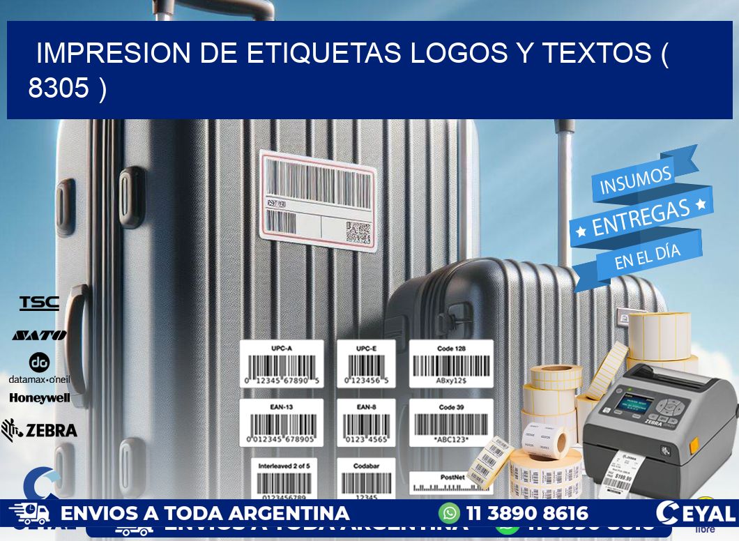 impresion de etiquetas logos y textos ( 8305 )