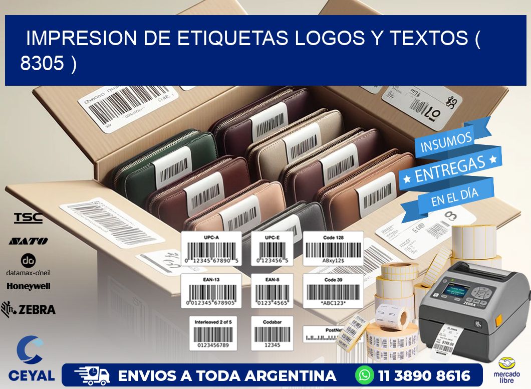impresion de etiquetas logos y textos ( 8305 )