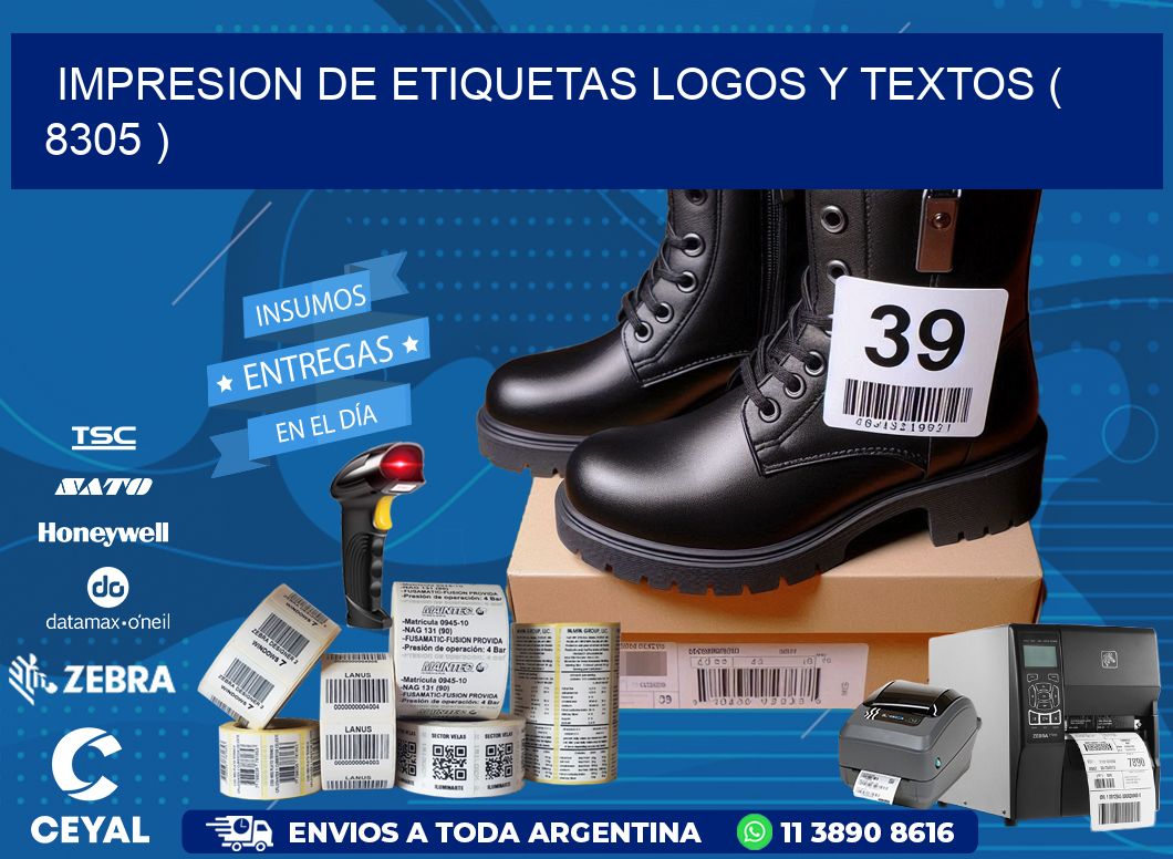 impresion de etiquetas logos y textos ( 8305 )