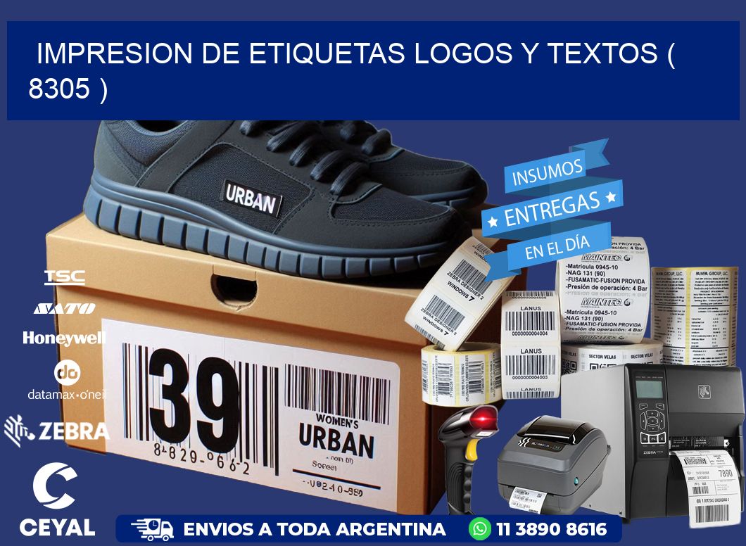 impresion de etiquetas logos y textos ( 8305 )