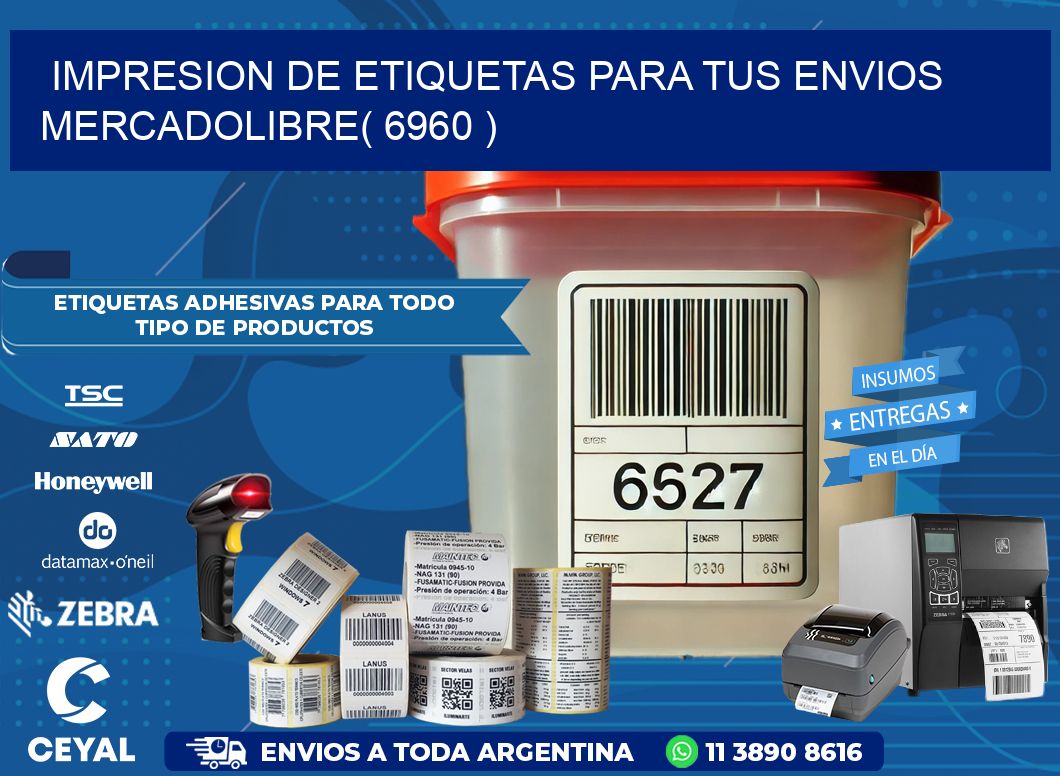 impresion de etiquetas para tus envios mercadolibre( 6960 )