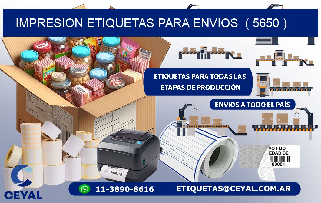 impresion etiquetas para envios ( 5650 )