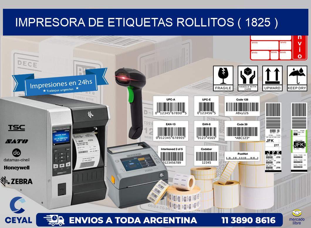 impresora de etiquetas rollitos ( 1825 )